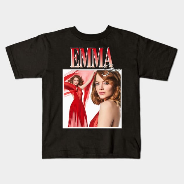 Emma Stone Kids T-Shirt by TeesBySilvia